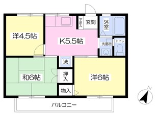 ハイツひかるの物件間取画像